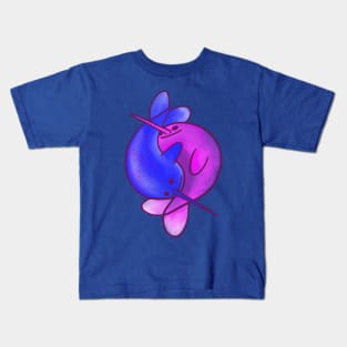 Narwhal Yin Yang Kids T-Shirt